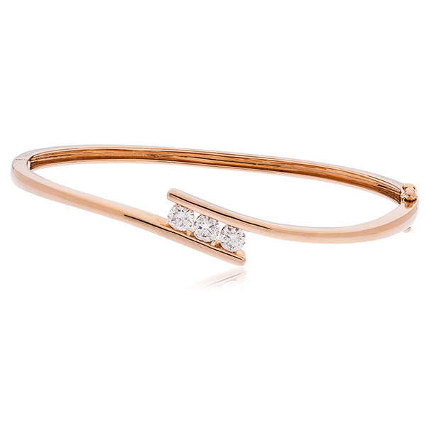 Channel Set 0.75ct Round Diamond Bangle