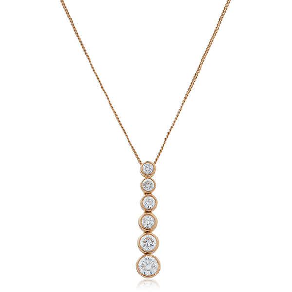 Diamond Drop Pendant Necklace