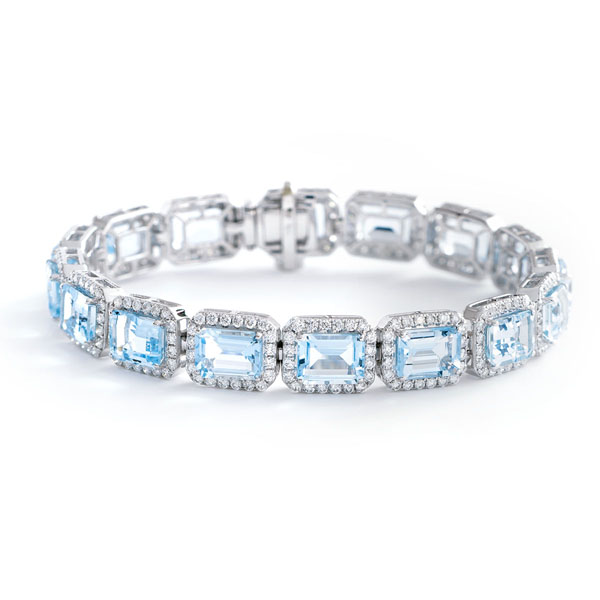 Aquamarine Bracelet Aquamarine Jewelry Genuine Aquamarine March – Fabulous  Blends of Gems