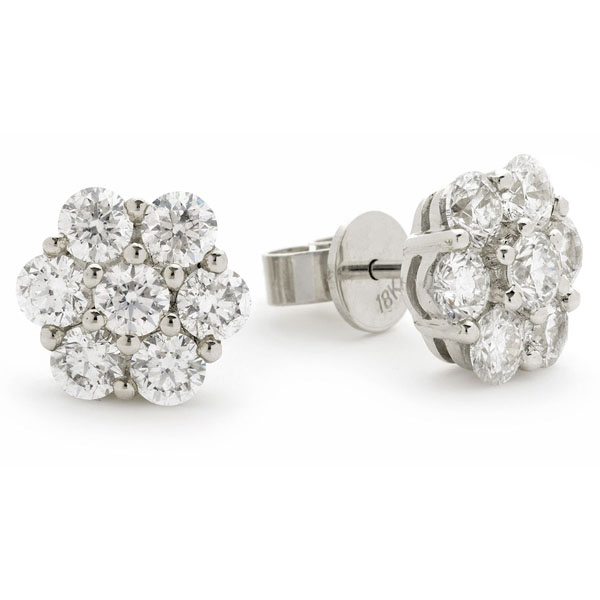 Diamond Cluster Earrings