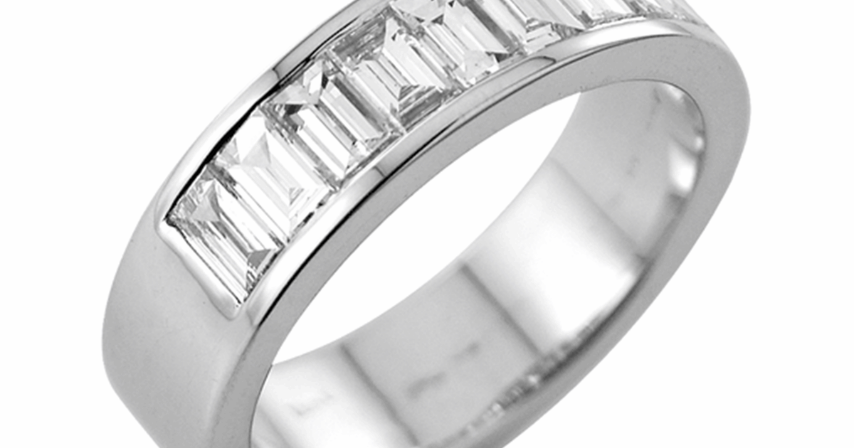 Baguette diamond mens ring deals
