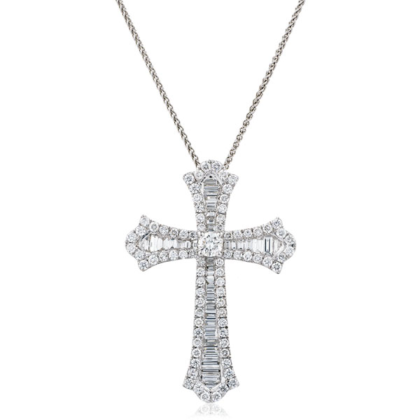 Diamond Cross in Rose Gold | KLENOTA