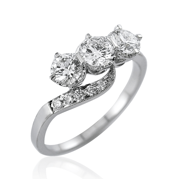 9ct White Gold Diamond Halo Cluster Ring - 1/2ct - D66192 | Chapelle  Jewellers