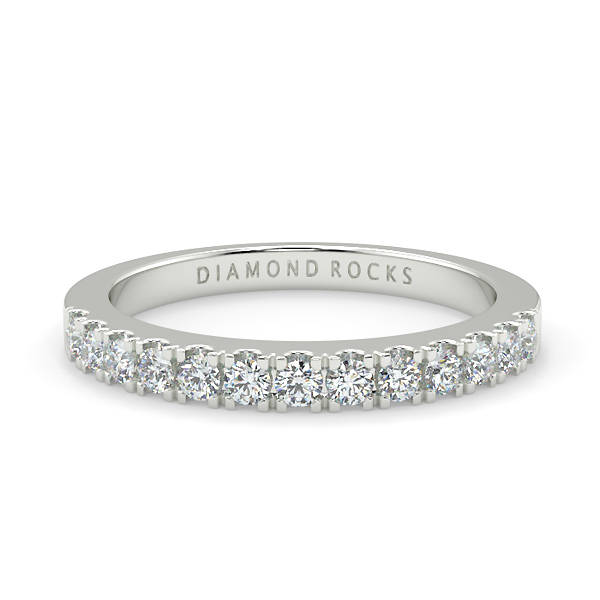 0.25ct Round Brilliant Cut Micro Set Half Eternity Ring