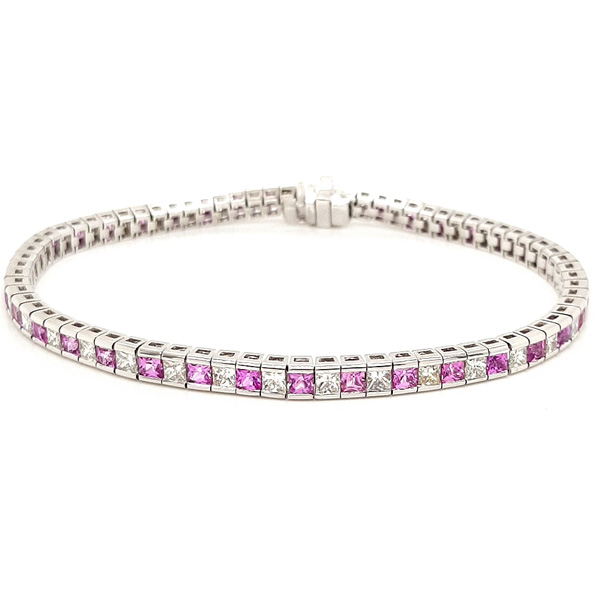 Pink Sapphire Tennis Bracelet 4.21 ctw – RW Fine Jewelry