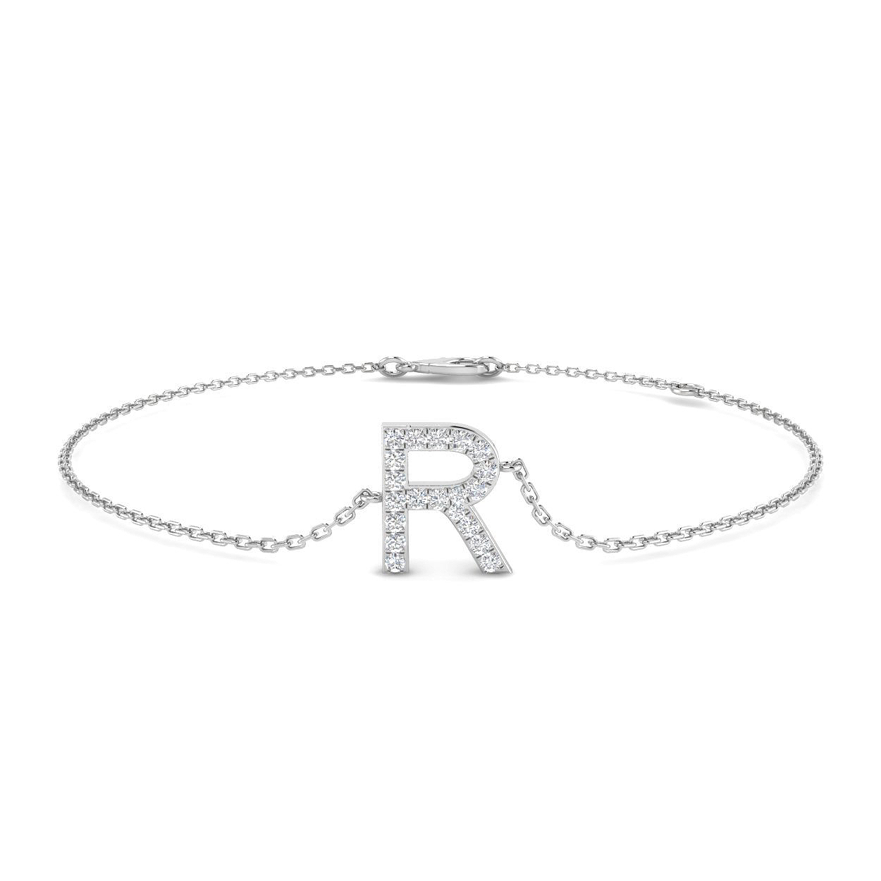 R Letter In Diamond Customizable Alphabet Initial R Letter Personal