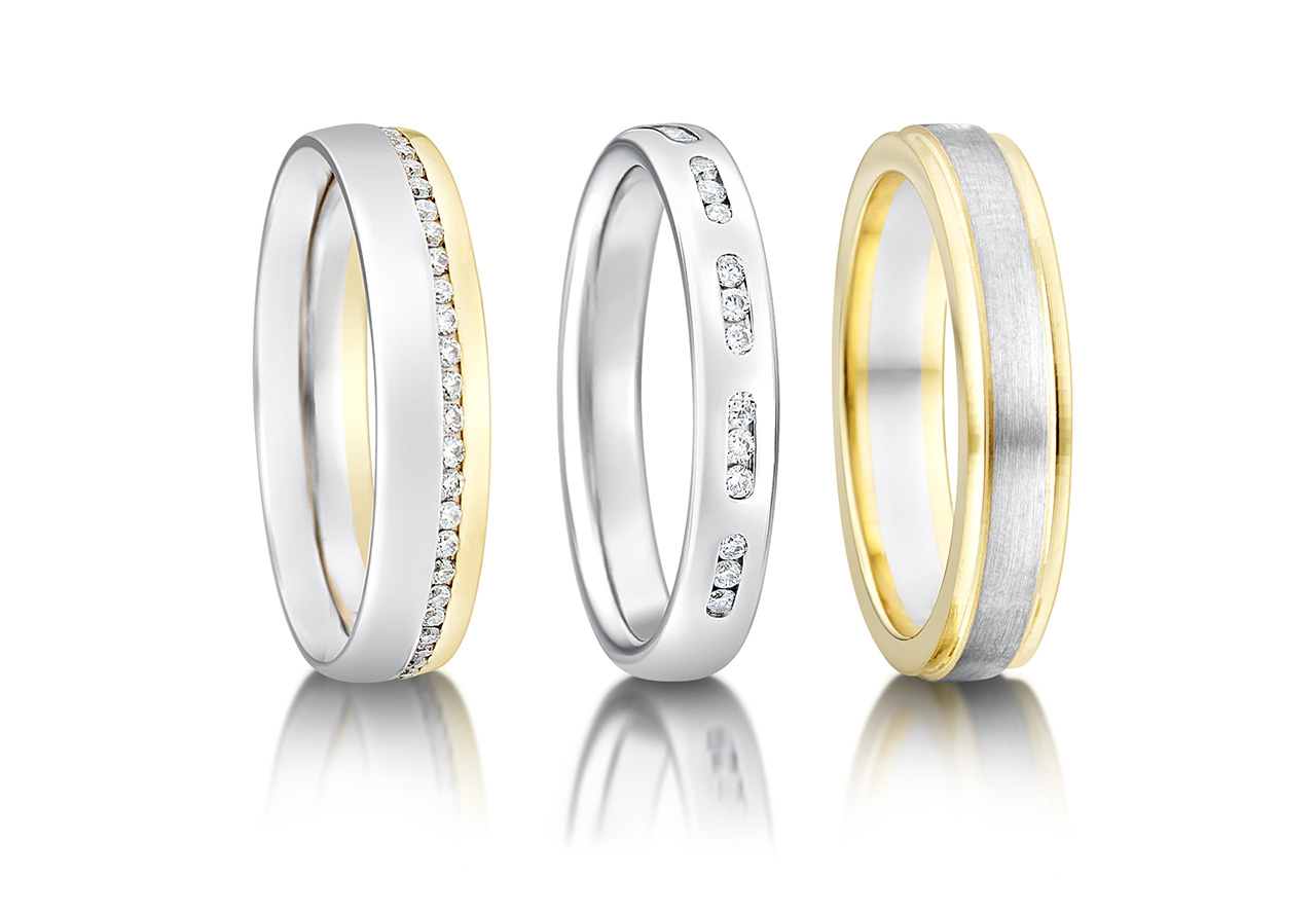 Diamond Rocks wedding band