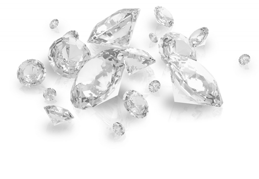 diamonds-on-white-backgroun