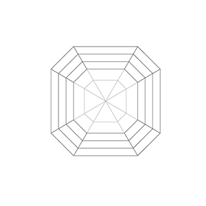 asscher cut top view