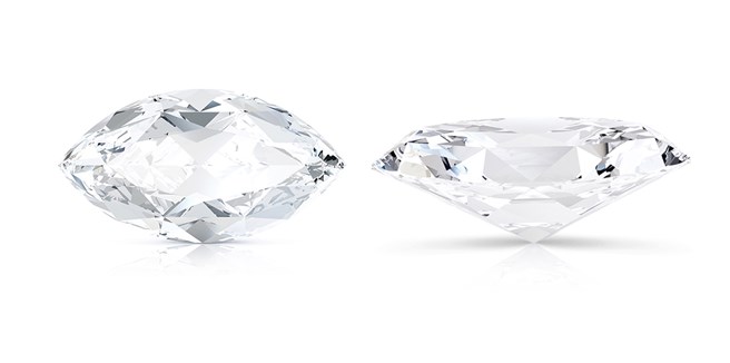 one carat GIA Certified Marquise Shape Diamond (H Colour SI1 Clarity)