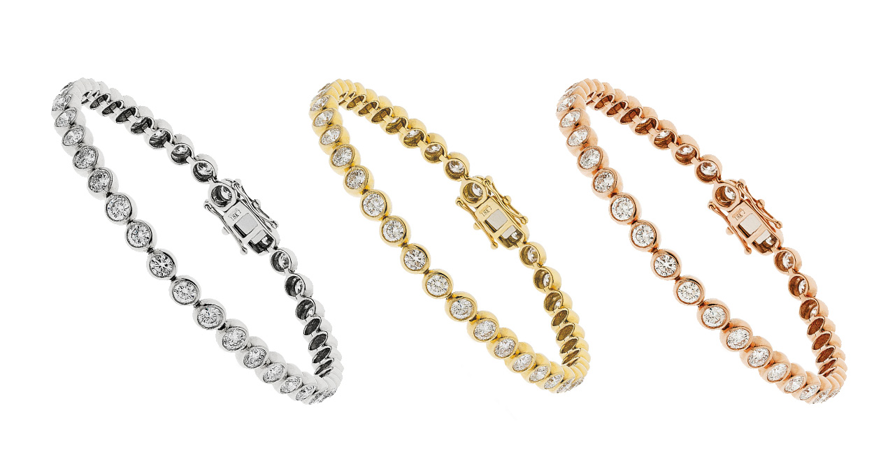 Multi metal tennis bracelets