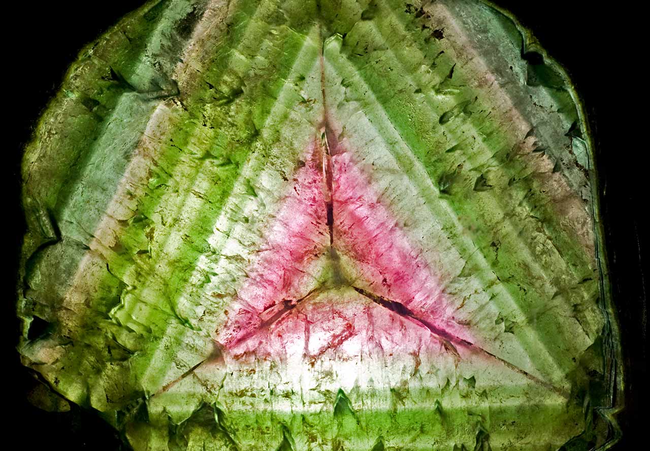 Slice pf watermelon tourmaline