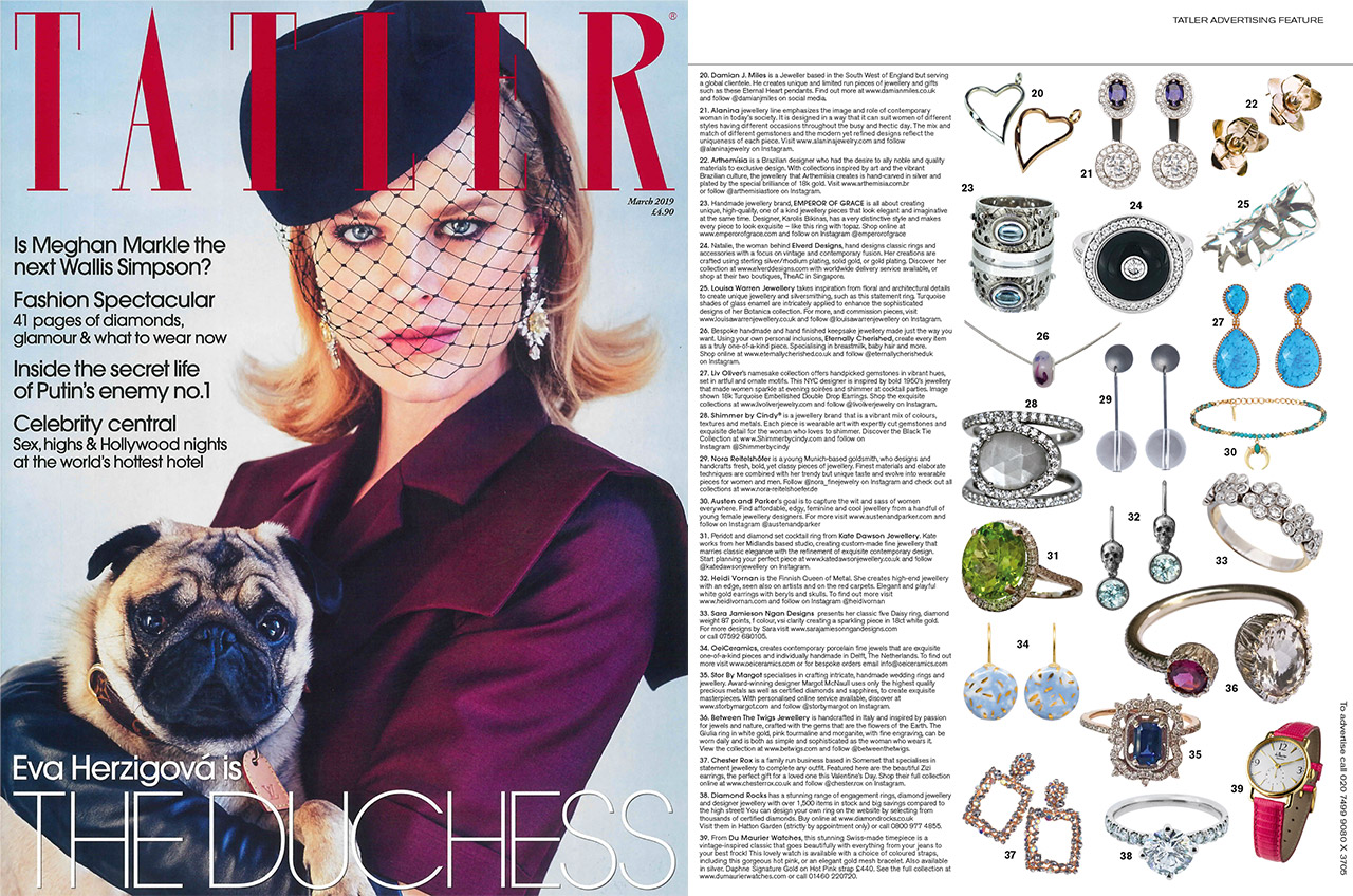 Diamond Rocks in Tatler's March 2019 edition